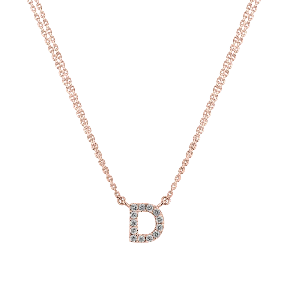 Náhrdelník s diamantmi Shiny Alphabet