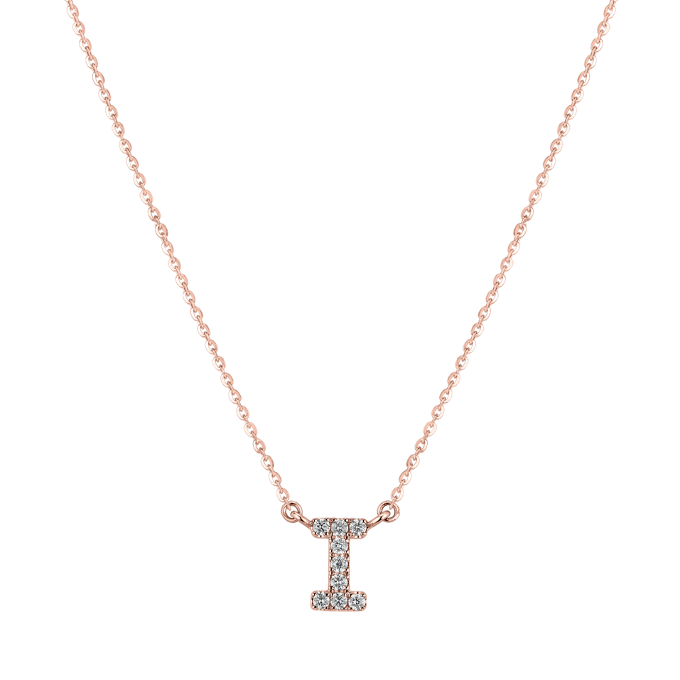 Náhrdelník s diamantmi Shiny Alphabet