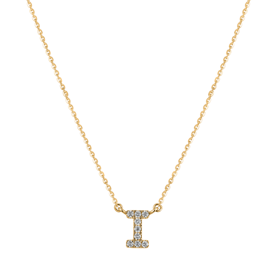 Náhrdelník s diamantmi Shiny Alphabet