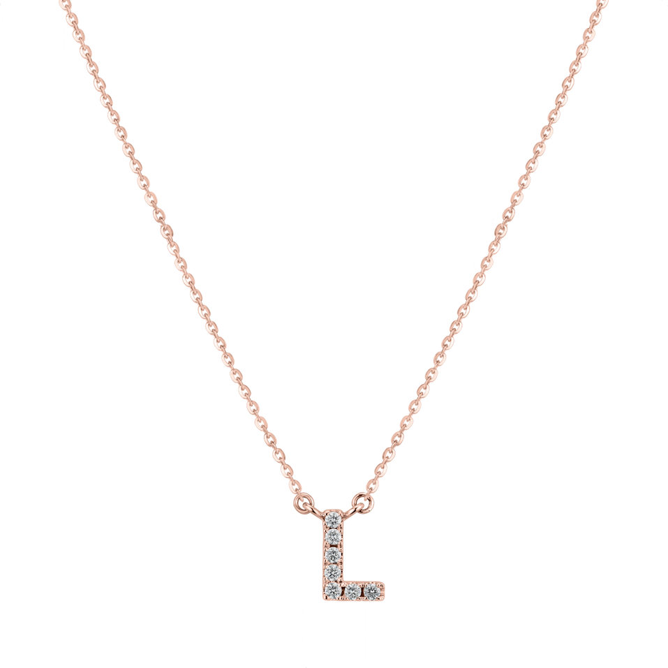 Náhrdelník s diamantmi Shiny Alphabet