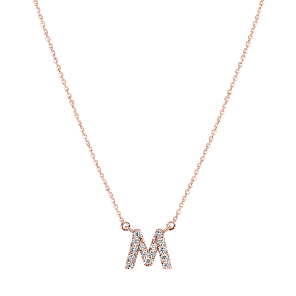 Náhrdelník s diamantmi Shiny Alphabet
