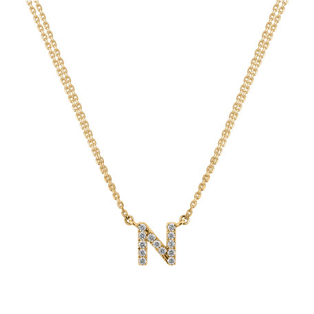 Náhrdelník 14kt žlté zlato s diamantom Náhrdelník s briliantom Luxury Clam