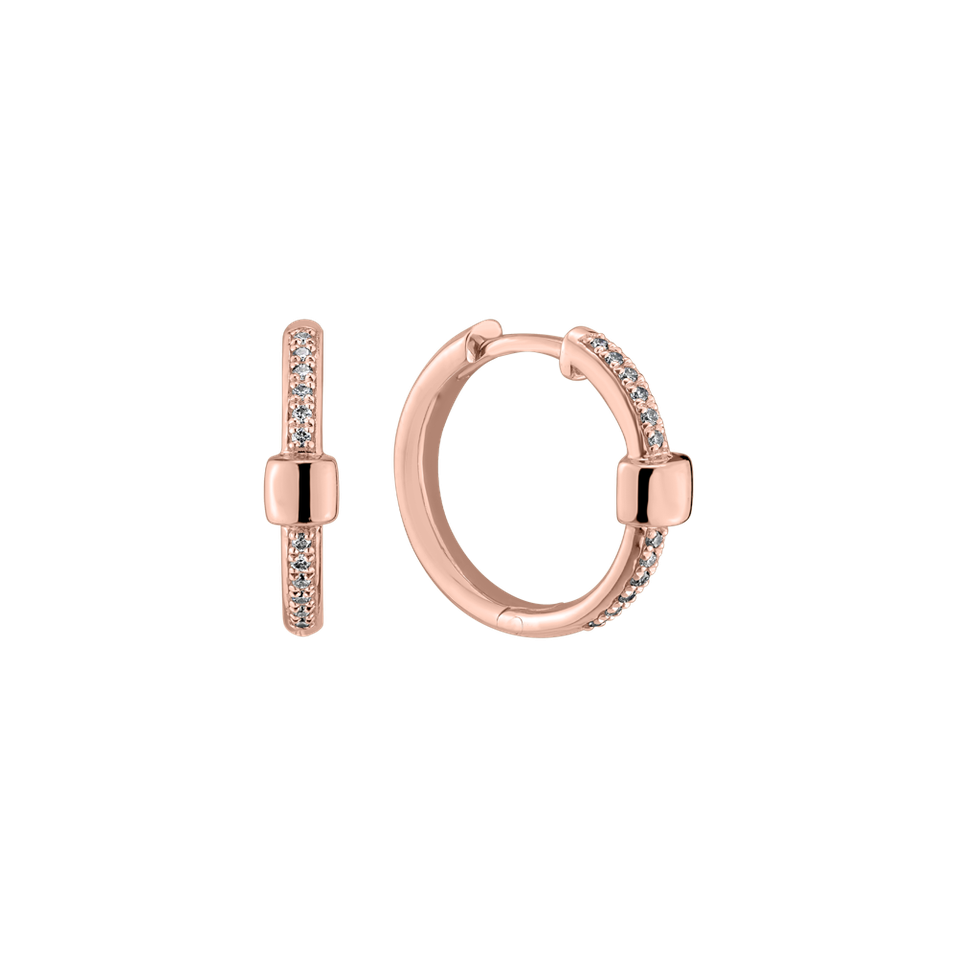 Náušnice s diamantmi Charming Square