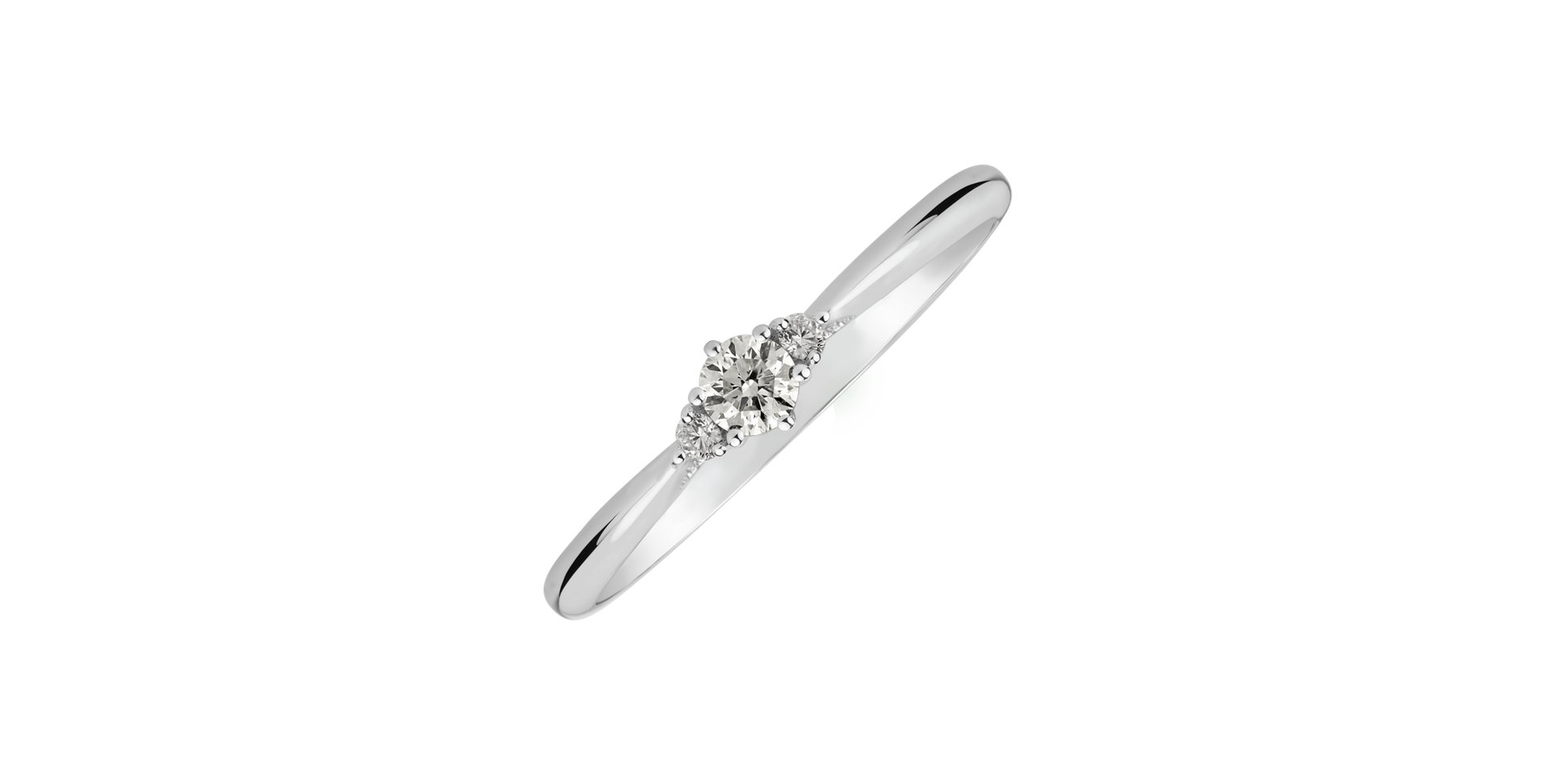 Prsteň 14kt biele zlato s diamantmi Midnight Serenity