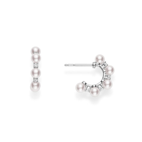 Náušnice s diamantmi a perlami Diamond Bubble