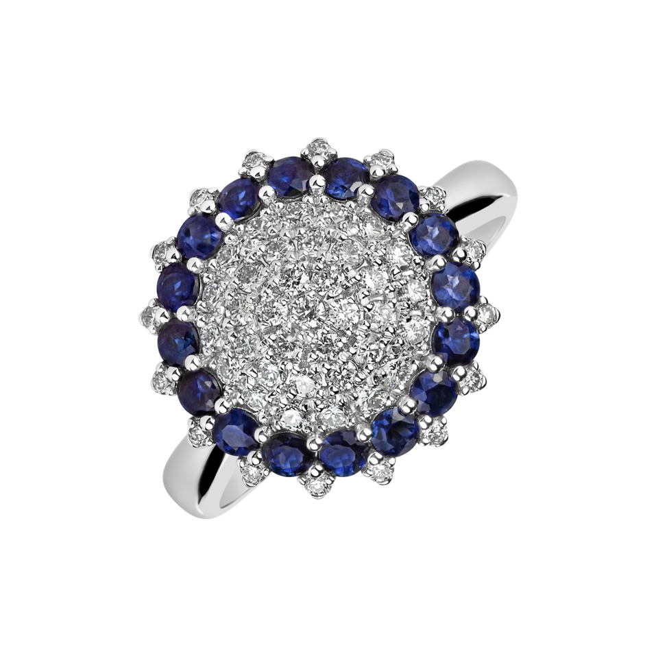 Prsteň s diamantmi a zafírmi Eclipse