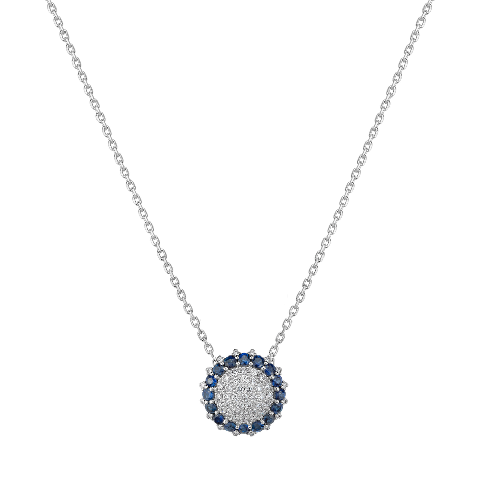 Náhrdelník s diamantmi a zafírmi Eclipse