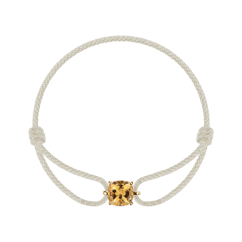 Náramok so šnúrkou a citrínom Faith