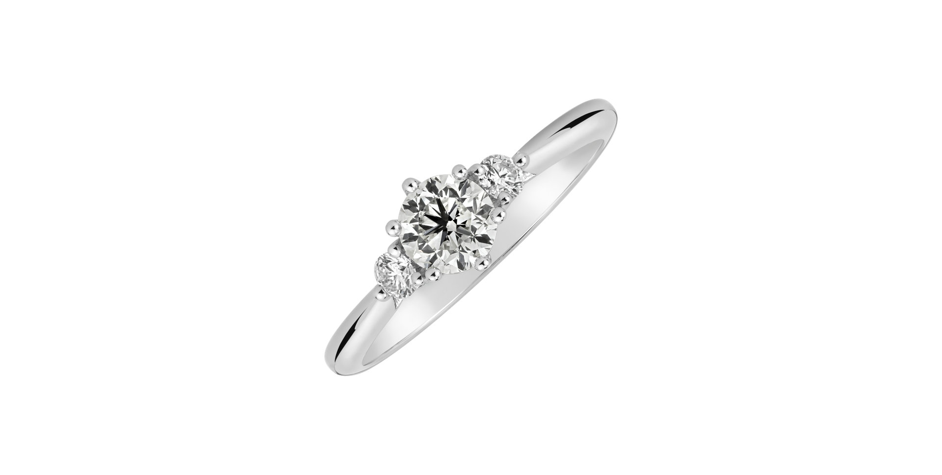 Prsteň 14kt biele zlato s diamantmi Midnight Serenity