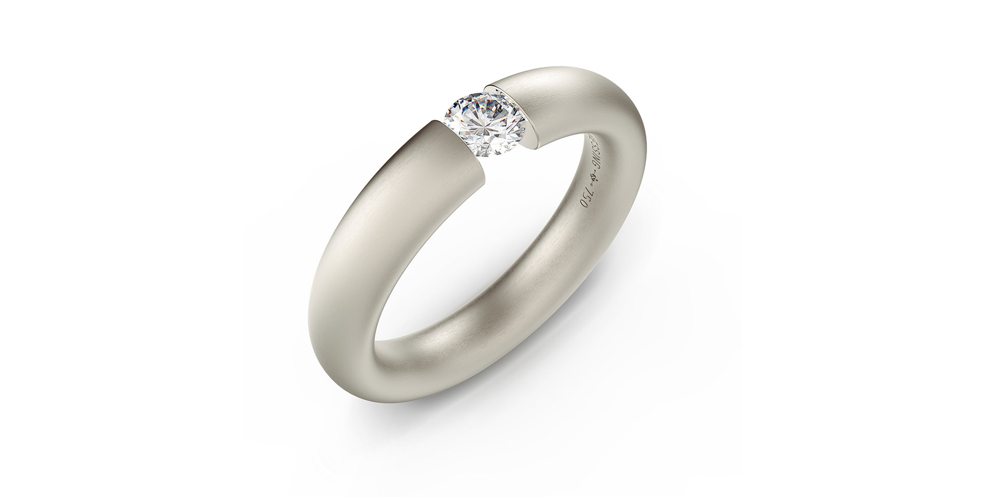 Prsteň s diamantom Spannring Oval