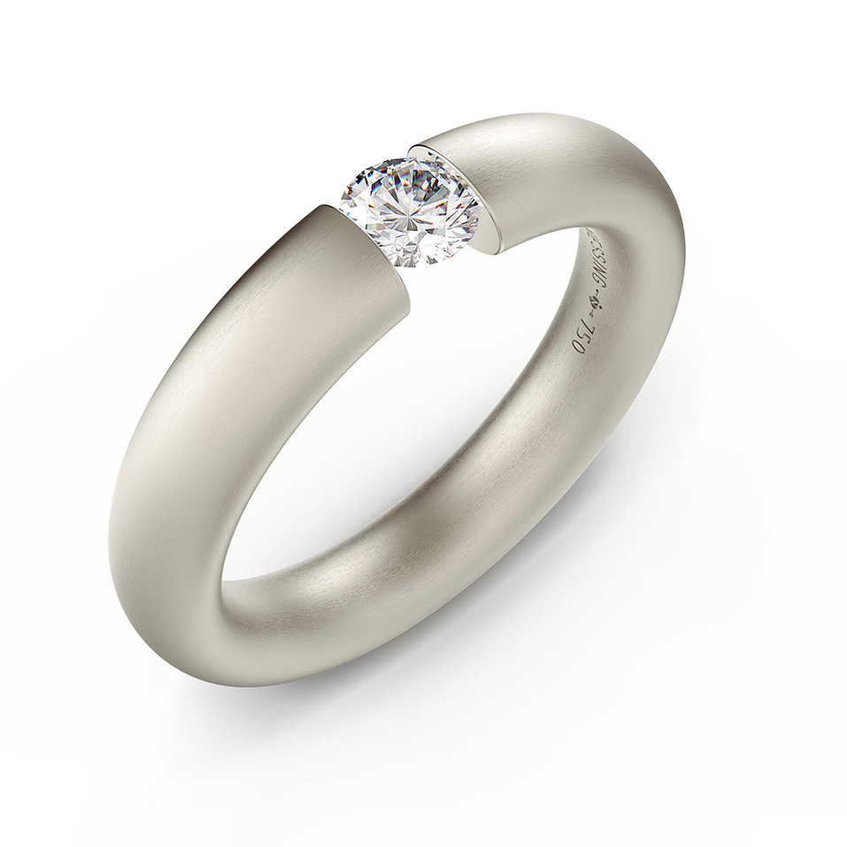 Prsteň s diamantom Spannring Oval