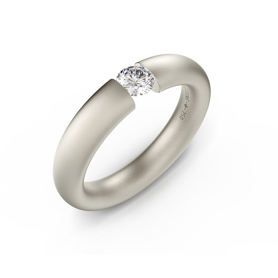 Prsteň s diamantom Spannring Oval