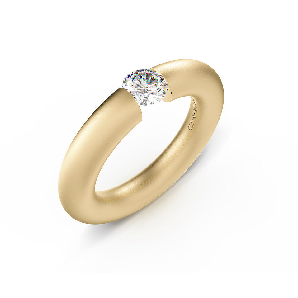 Prsteň s diamantom Spannring Round