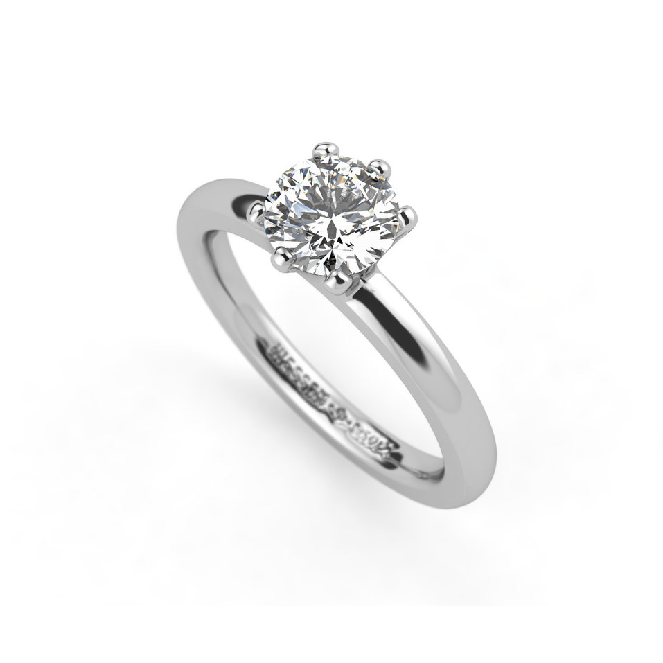 Prsteň platina s diamantom Amatis 6 Prongs