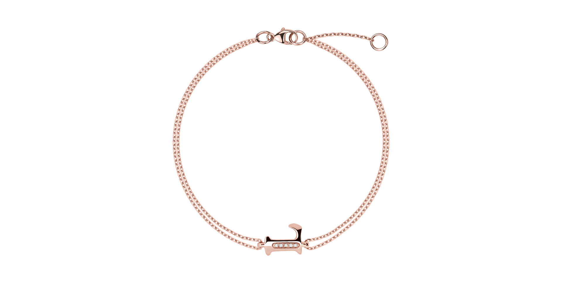 Náramok s diamantmi Alluring Letter