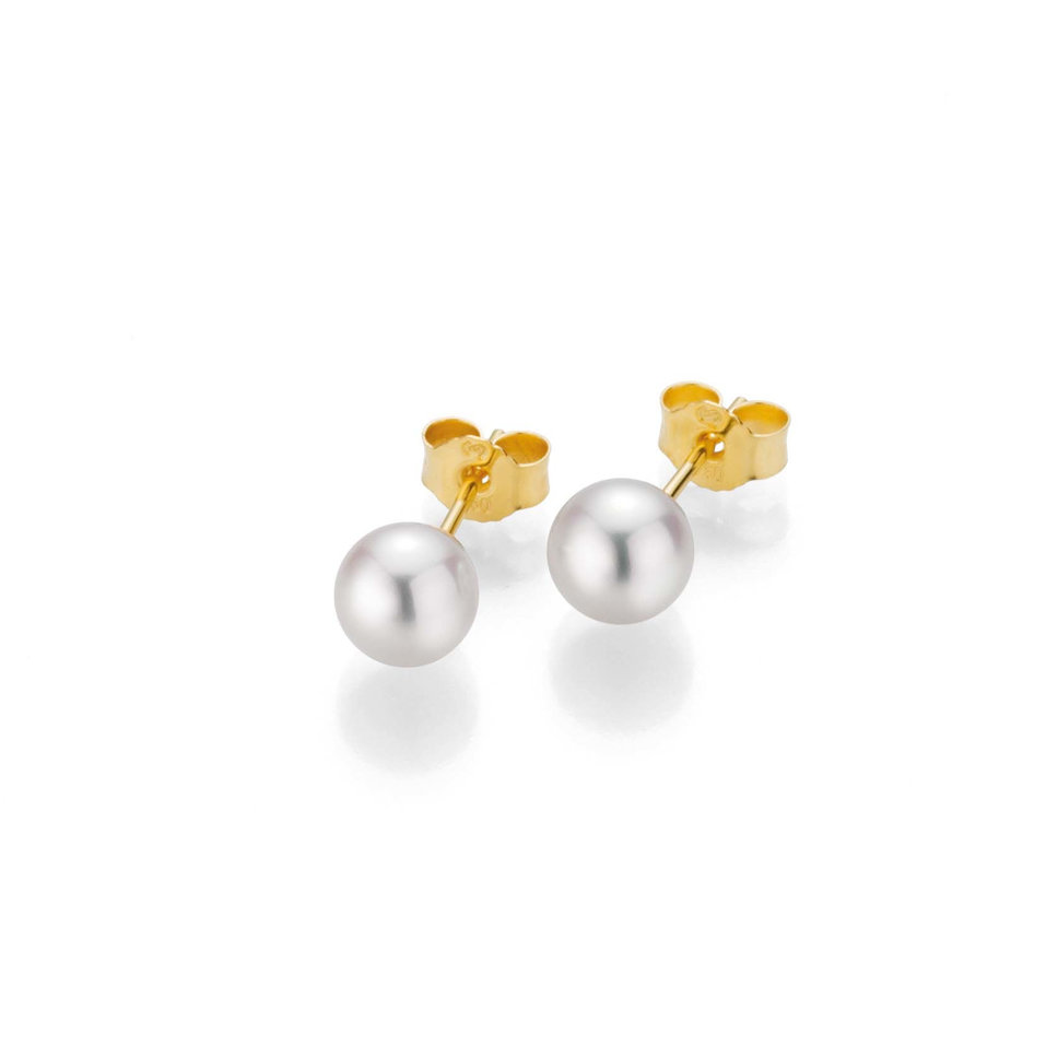 Náušnice s bielou morskou perlou Akoya 6,5-7 mm Urban