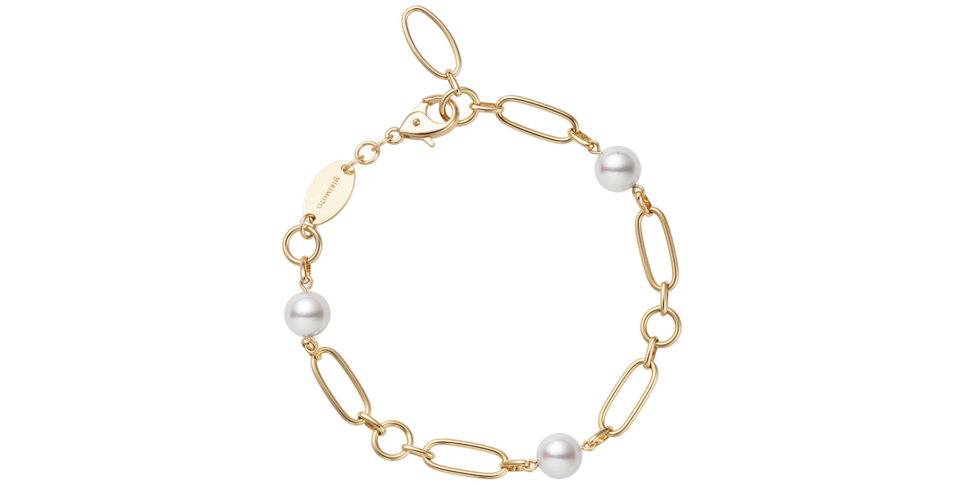 Náramok s morskými bielymi perlami Akoya M Code