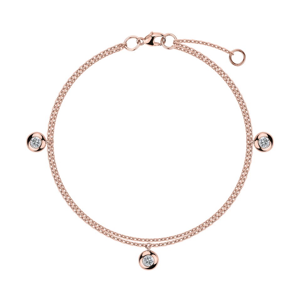 náramok 14kt biele zlato s diamantmi Adorable Dots