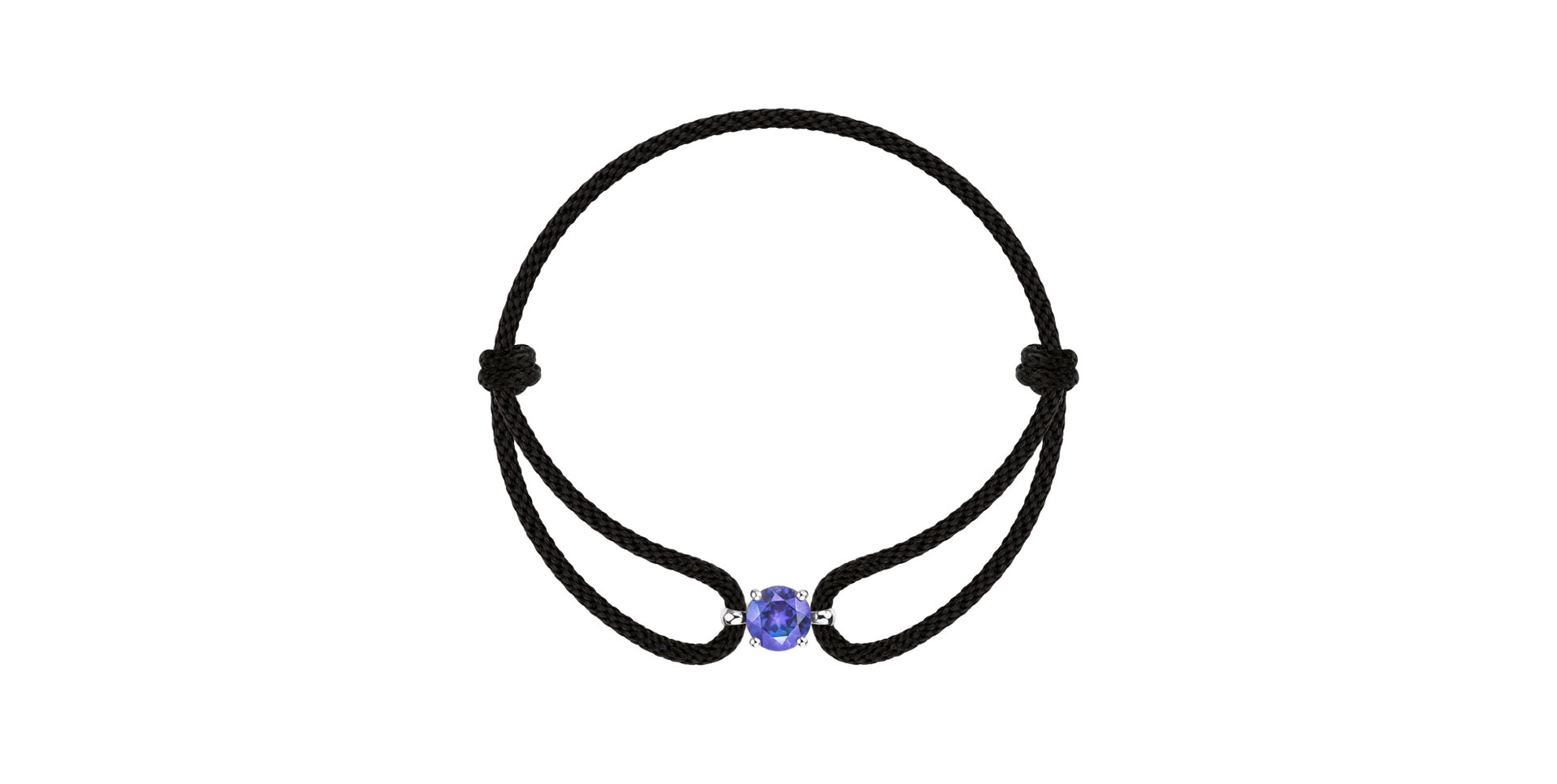 Náramok 14kt biele zlato s tanzanitom Delilah