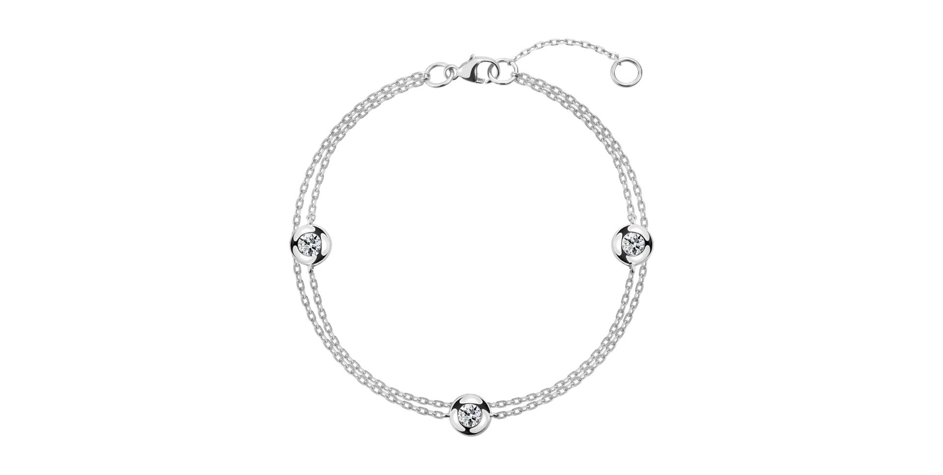 Náramok s diamantmi Triple Dots