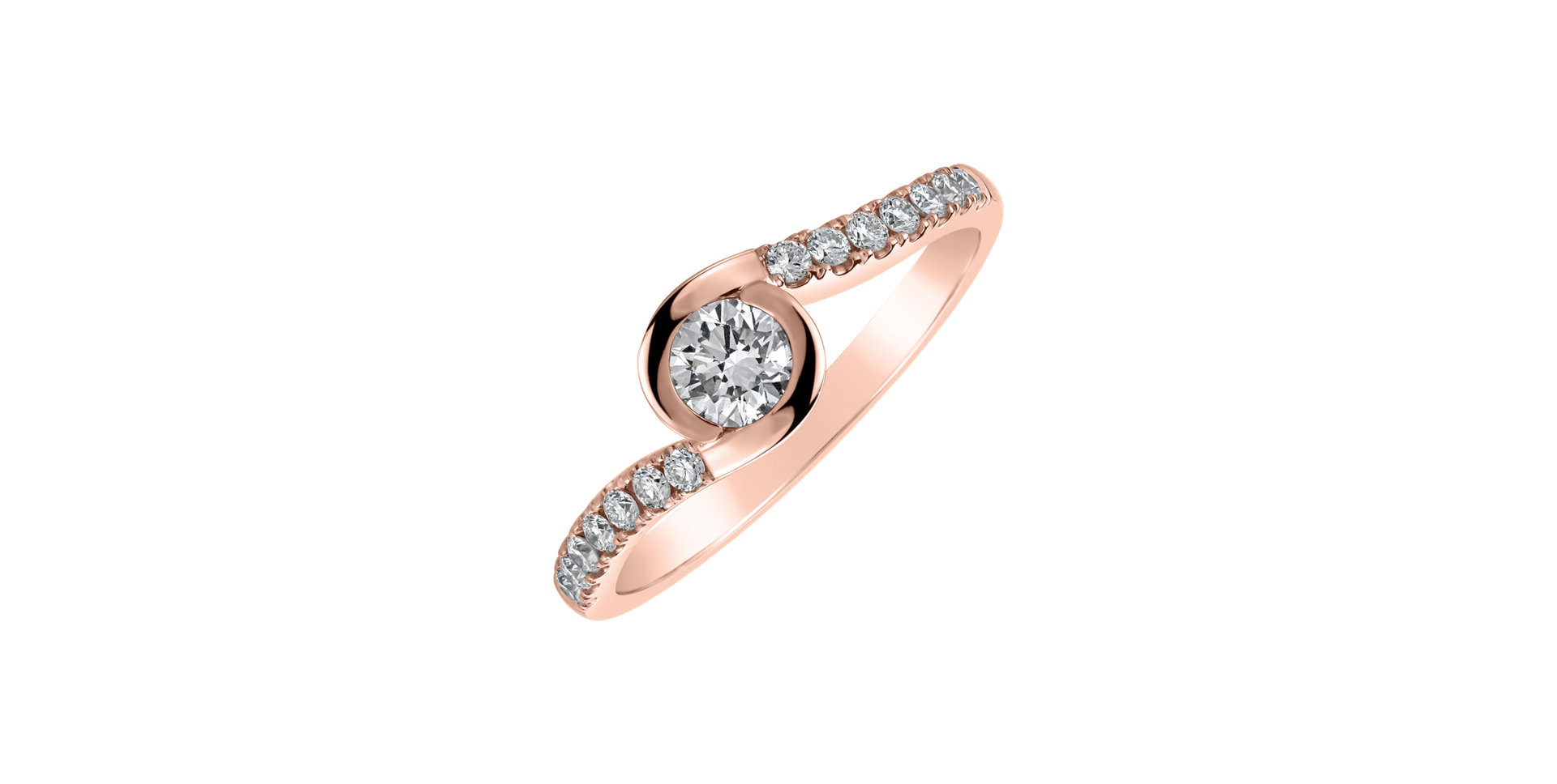 Prsteň s diamantmi Love Twist