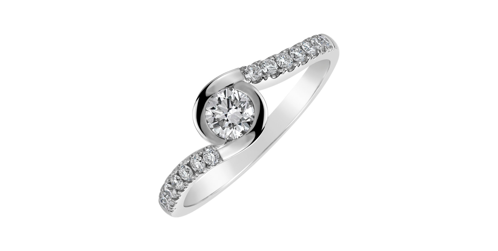 Prsteň s diamantmi Love Twist