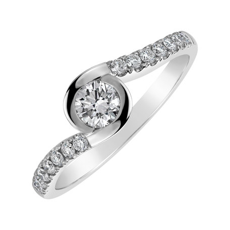 Prsteň s diamantmi Love Twist