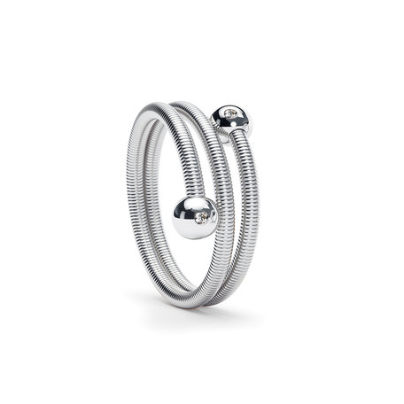 Prsteň platina s diamantmi Colette C Embrace Ring 2 Windings