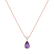 Náhrdelník s ametystom a diamantom Whispers of Avalon2