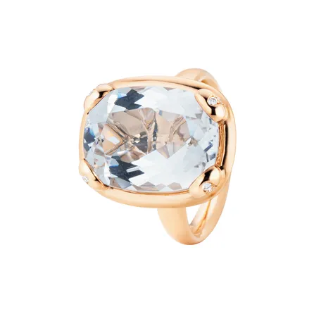 Prsteň s diamantmi a krištáľom Capriccio Colour