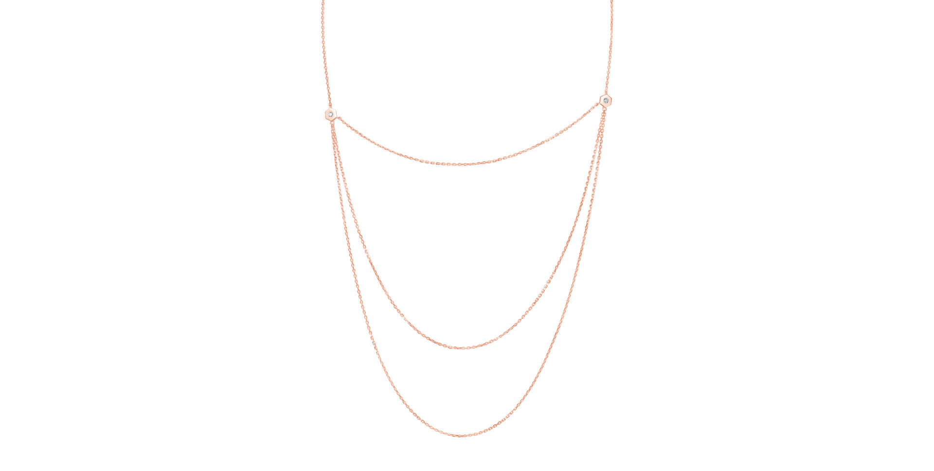 Náhrdelník s diamantmi HexaSparkle