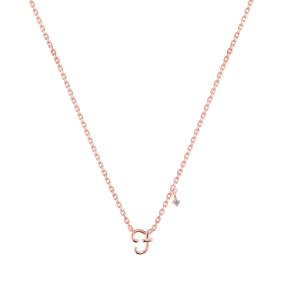 Náhrdelník s diamantom Elegance Letter