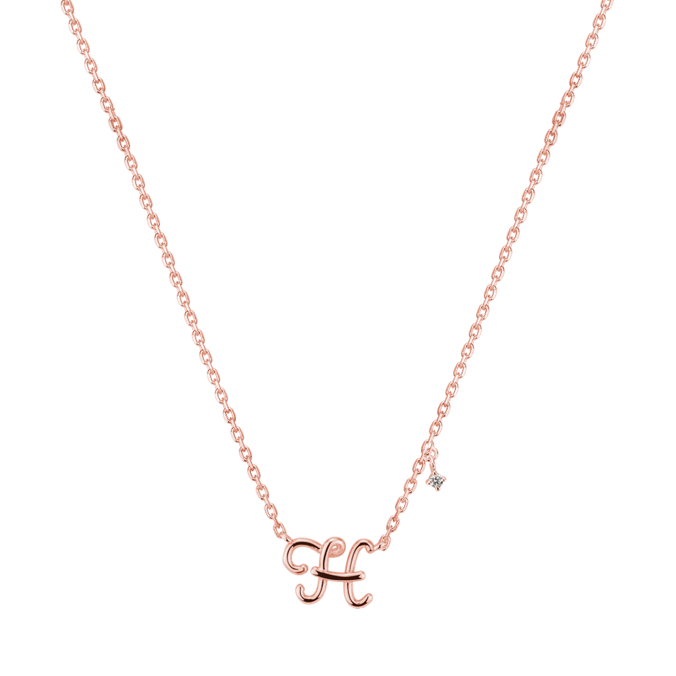 Náhrdelník s diamantom Elegance Letter