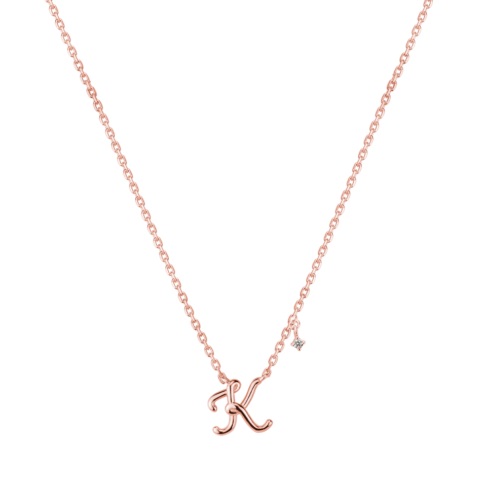 Náhrdelník s diamantom Elegance Letter