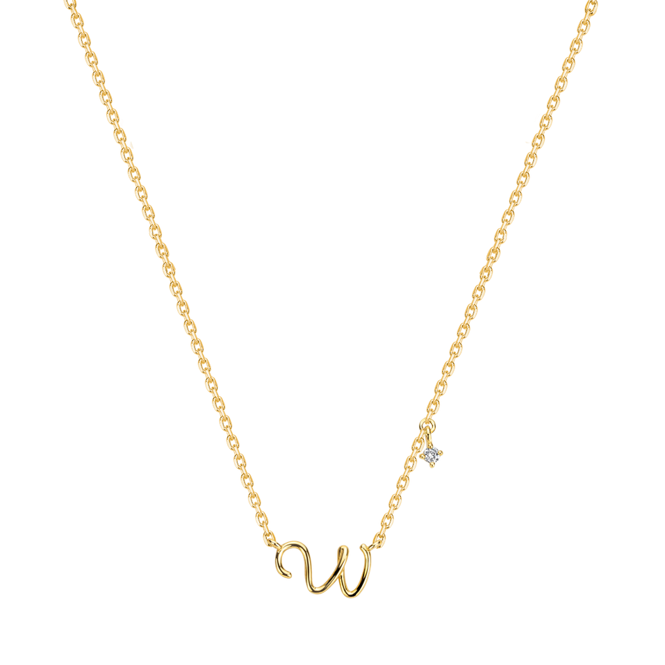 Náhrdelník s diamantom Elegance Letter