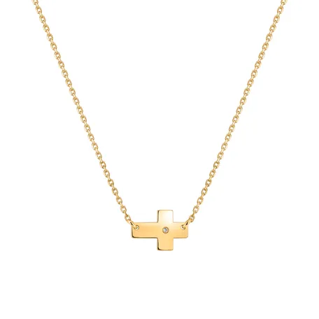 Náhrdelník s diamantom Cross of Determination