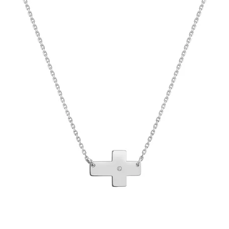 Náhrdelník s diamantom Cross of Devotion