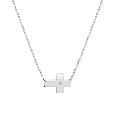 Náhrdelník s diamantom Cross of Dedication