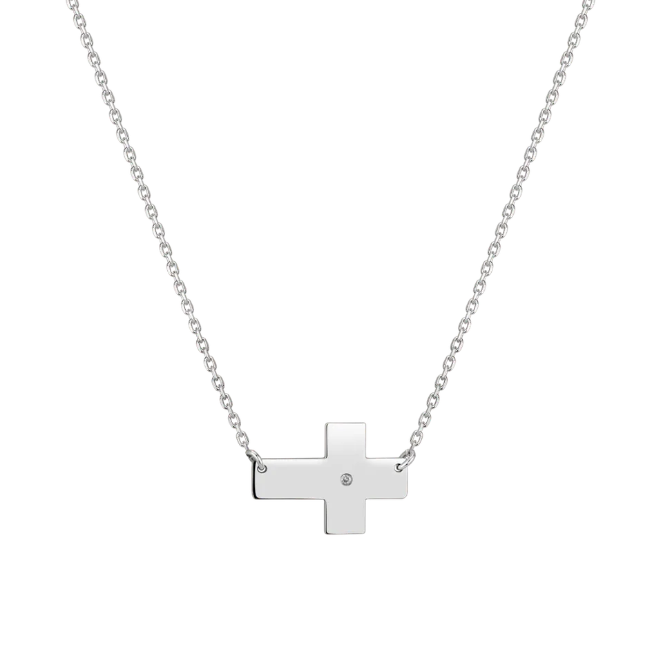 Náhrdelník s diamantom Cross of Dedication