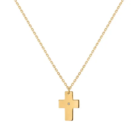 Náhrdelník s diamantom Cross of Confession