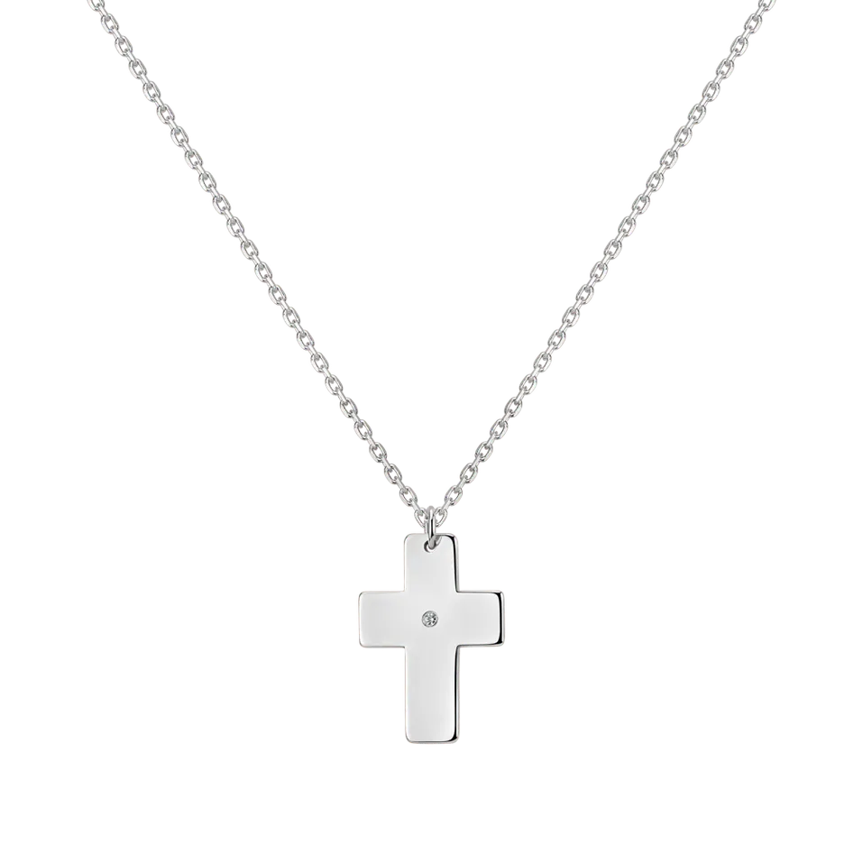 Náhrdelník s diamantom Cross of Declaration