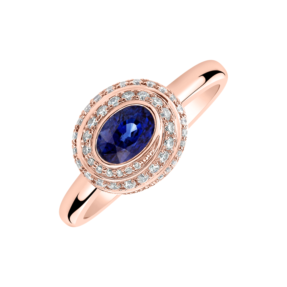 Prsteň s diamantmi a zafírom Sapphire Eternity