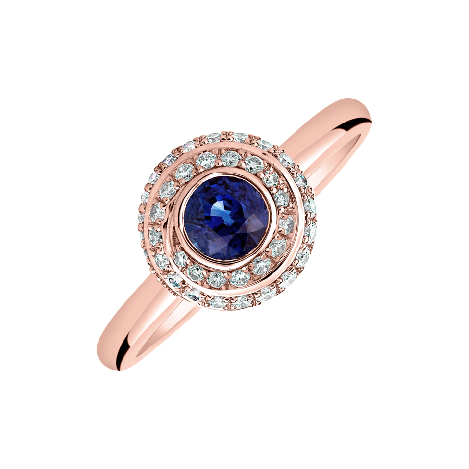 Prsteň s diamantmi a zafírom Sapphire Circle