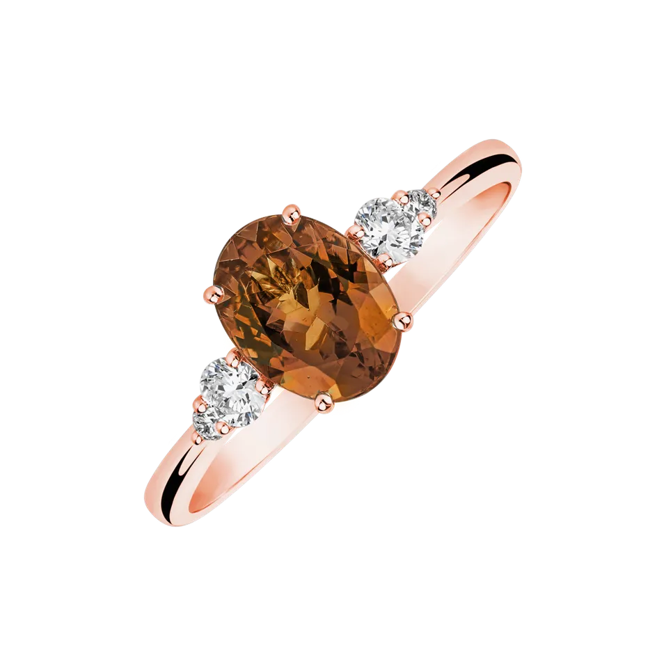 Prsteň s turmalínom a diamantmi Giza