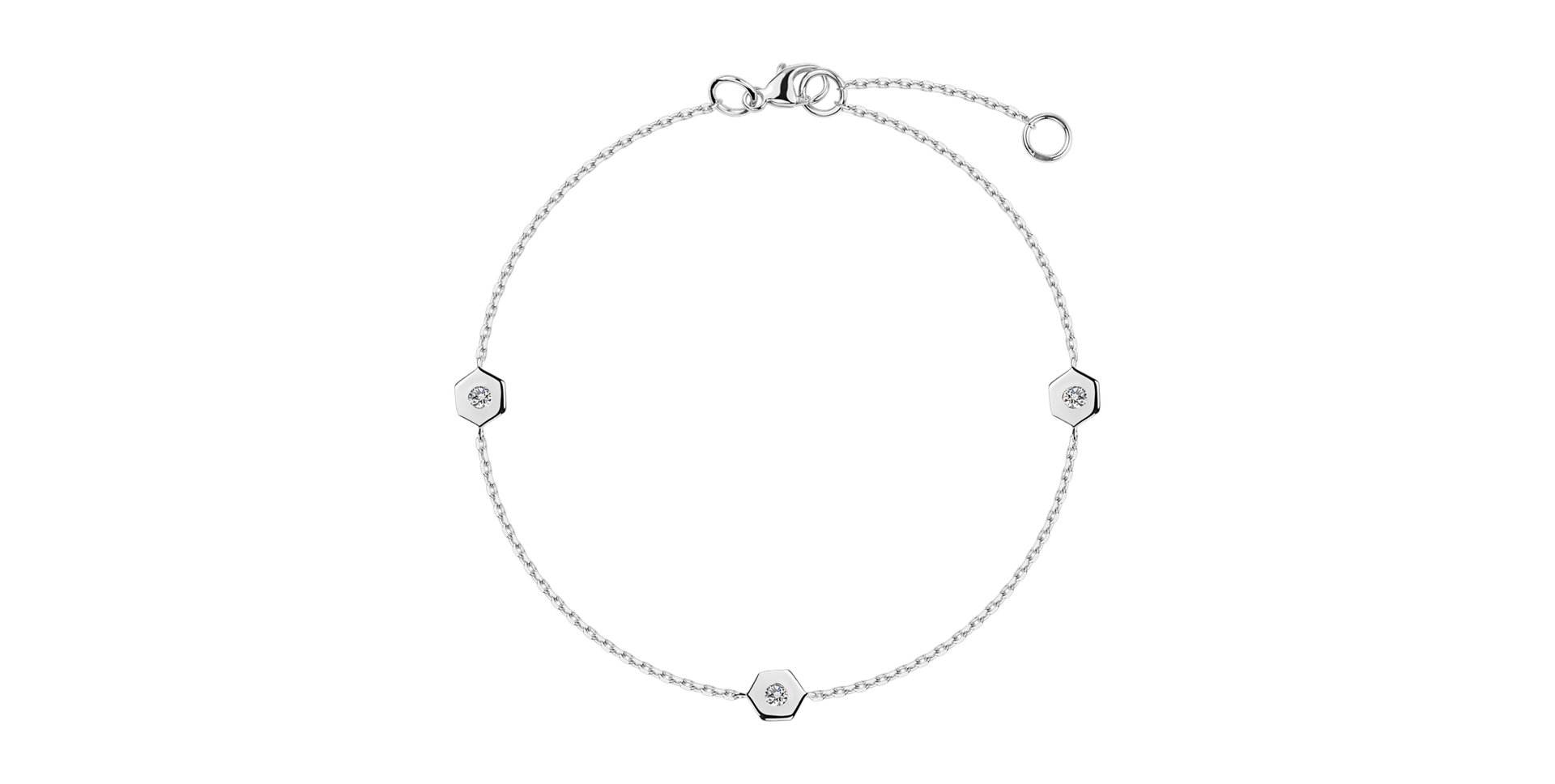 Náramok s diamantmi Hexagonal Brilliance