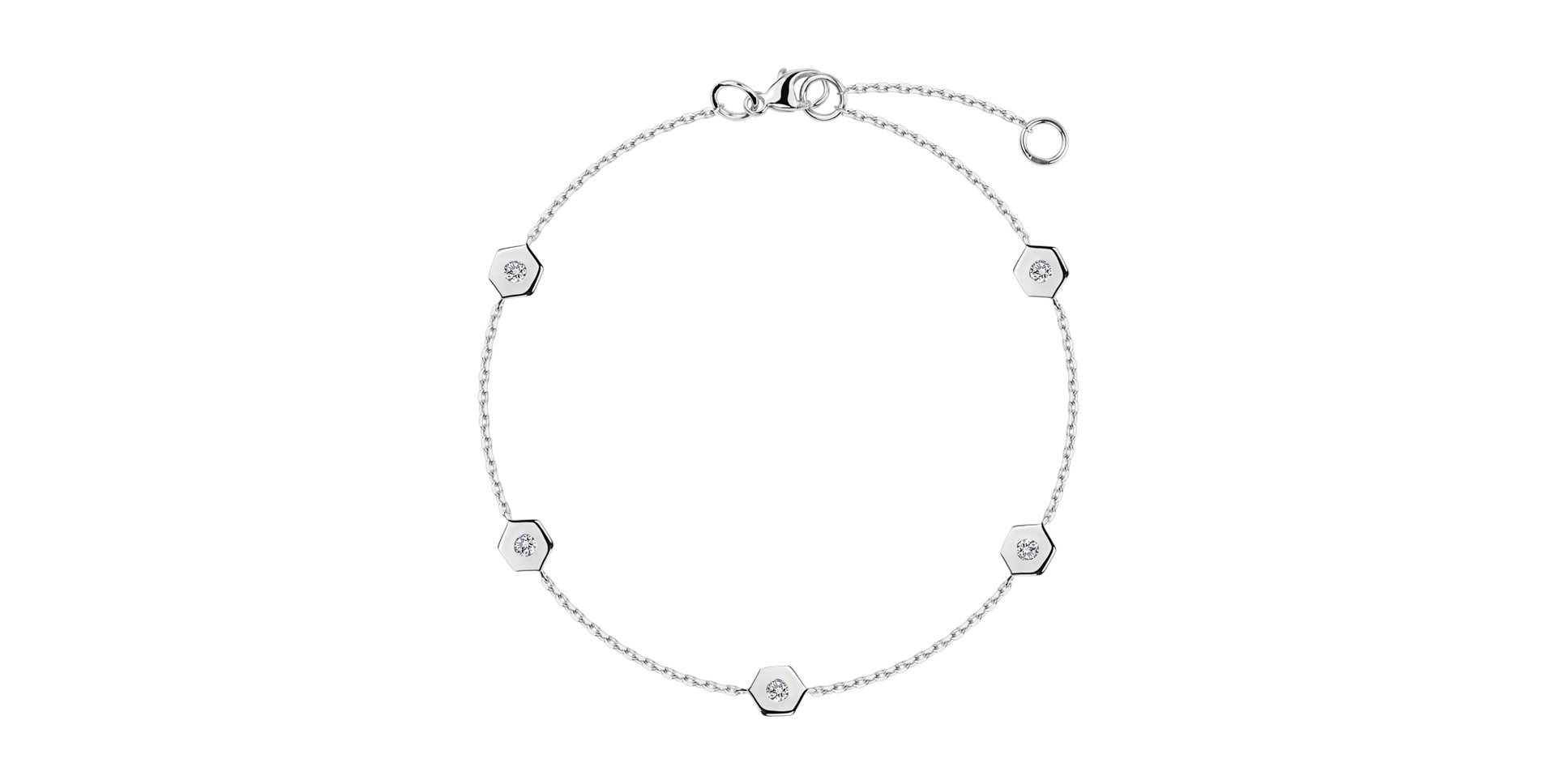 Náramok s diamantmi Hexagonal Brilliance