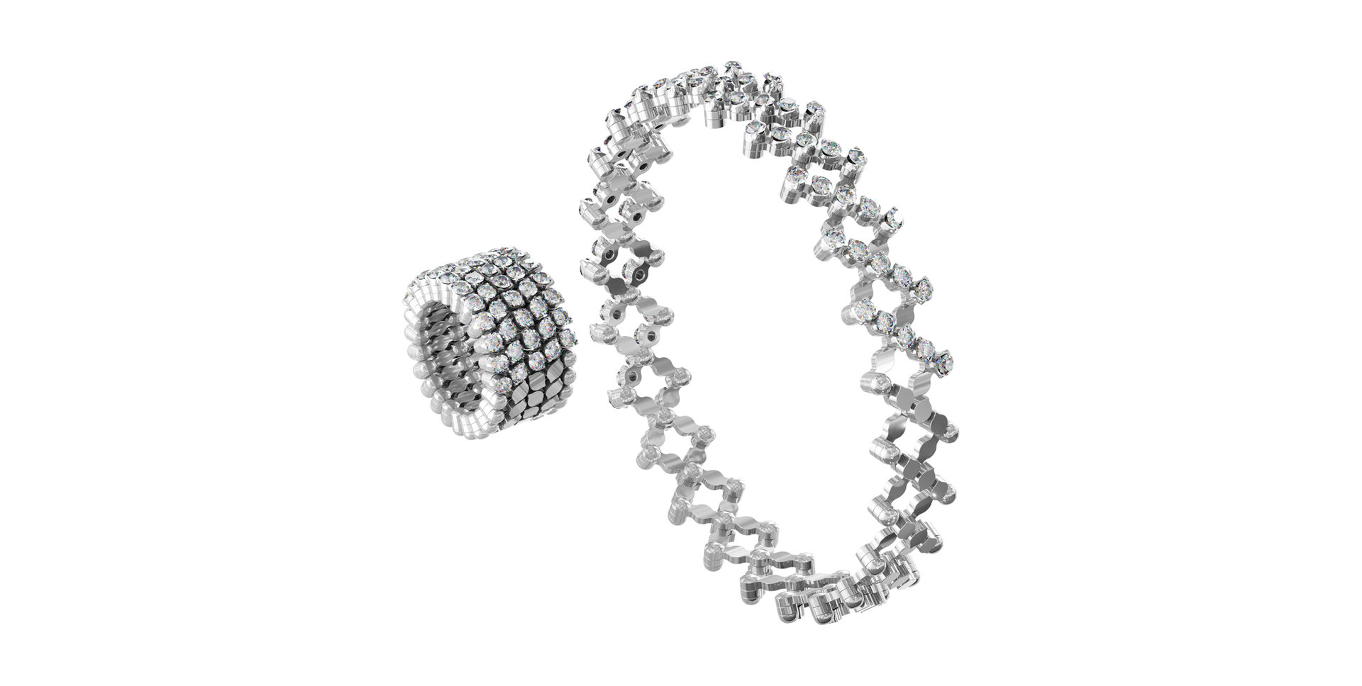 Prsteň / náramok s diamantmi Brevetto