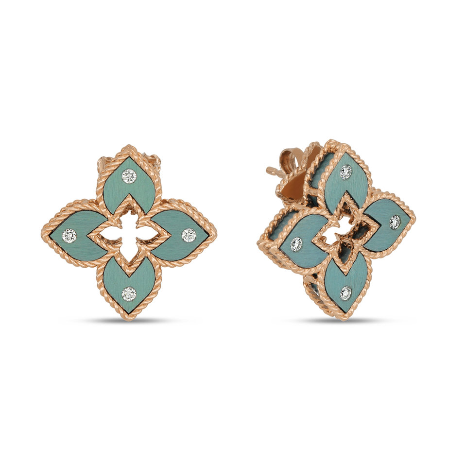 Náušnice s diamantmi a titanom Venetian Princess