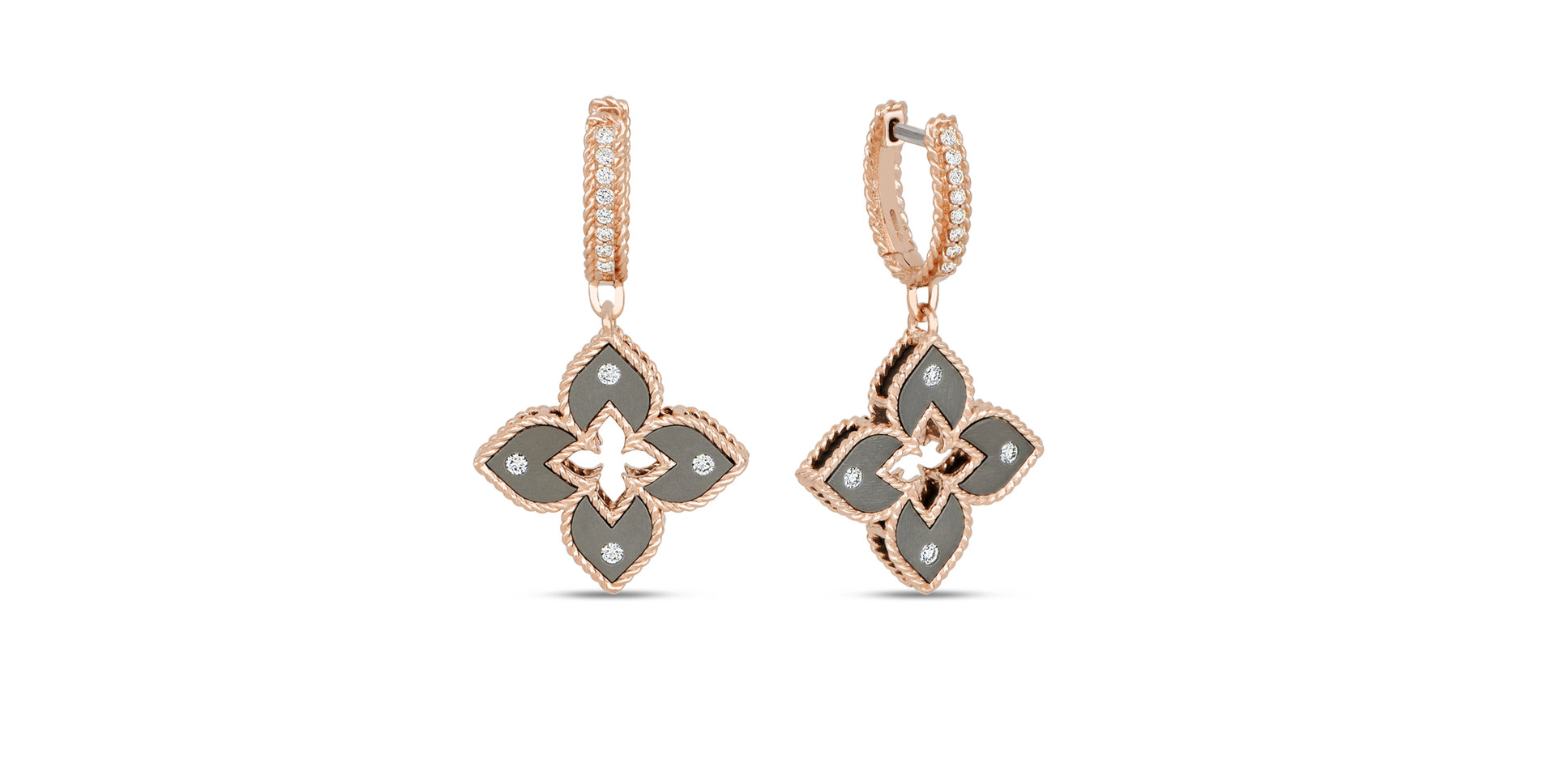 Náušnice s diamantmi a titanom Venetian Princess