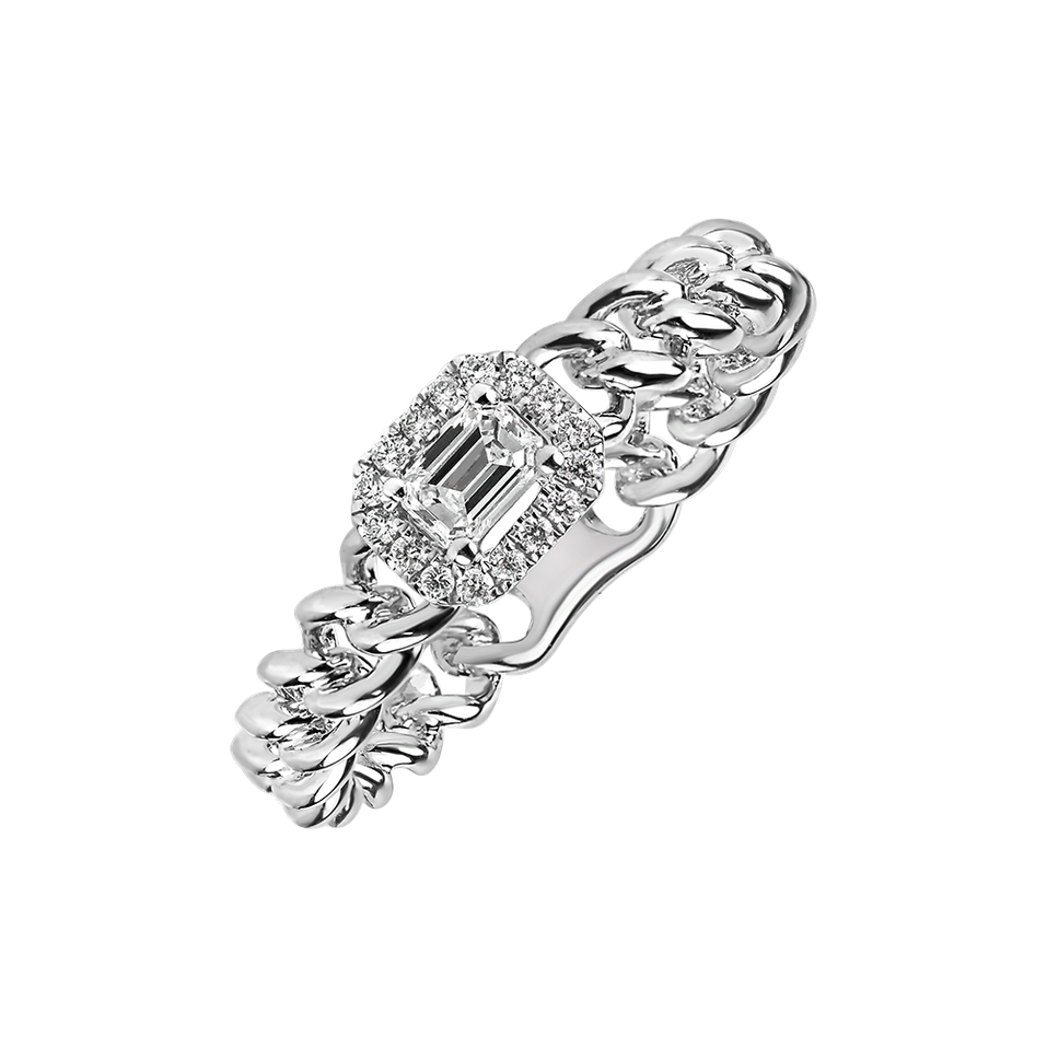 Prsteň s diamantmi Icy Fantasy